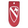 NDZ Performance Magazine Base Plate Finger Extension for Sig Sauer P365X P365 XL 9MM Laser Engraved Anodized Aluminum in Red - US Army 1st Cavalry view 1