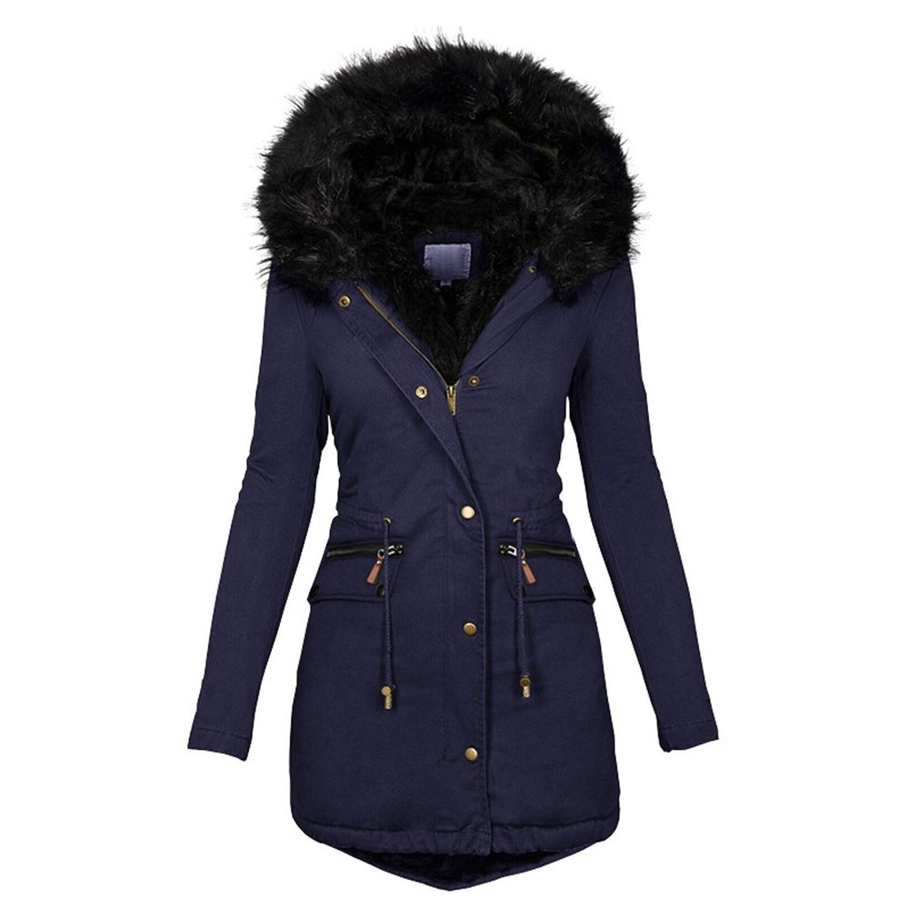 TIMIFIS Women Winter Puffer Jackets with Hood Plus Size Thicken Coats Fleece Padded Parka Lined Outerwear with Pockets