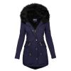 TIMIFIS Women Winter Puffer Jackets with Hood Plus Size Thicken Coats Fleece Padded Parka Lined Outerwear with Pockets view 1