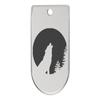 NDZ Performance Magazine Base Plate Finger Extension for Sig Sauer P365X P365 XL 9MM Laser Engraved Anodized Aluminum in Silver - Wolf Moon 3 view 1
