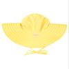 RuffleButts Baby/Toddler Girls UPF 50+ Sun Protective Wide Brim Swimwear Sun Hat - Banana, 3T-5 view 1