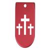 NDZ Performance Magazine Base Plate Finger Extension for Sig Sauer P365X P365 XL 9MM Laser Engraved Anodized Aluminum in Red - 3 Crosses view 1