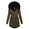 TIMIFIS Women Winter Puffer Jackets with Hood Plus Size Thicken Coats Fleece Padded Parka Lined Outerwear with Pockets view 1