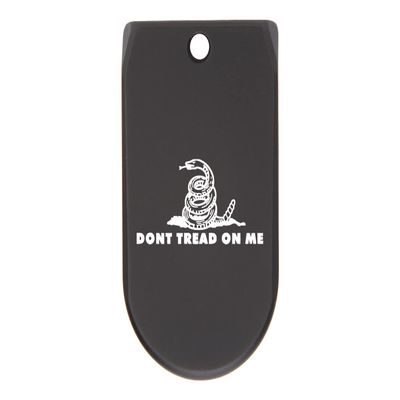 NDZ Performance Magazine Base Plate Finger Extension for Sig Sauer P365X P365 XL 9MM Laser Engraved Anodized Aluminum in Black - Don't Tread On Me