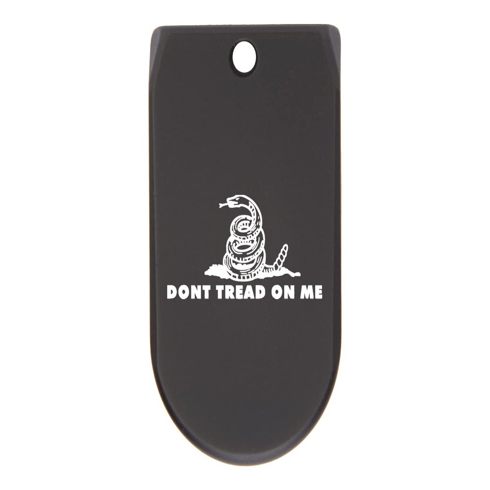 NDZ Performance Magazine Base Plate Finger Extension for Sig Sauer P365X P365 XL 9MM Laser Engraved Anodized Aluminum in Black - Don't Tread On Me
