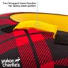 Yukon Charlies Timber Tube Snow Sled  Durable Nylon Cover & Heavy-Gauge Tarpaulin Bottom, 44" Inflatable Winter Snow Tube with Tow Rope, Family & Kids Riding - Red Plaid view 4