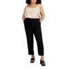 bar III Womens Plus Paperbag Waist Business Dress Pants Black 18W view 1