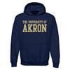UGP Campus Apparel AH01 - Akron Zips Basic Block Hoodie - Large - Navy view 1