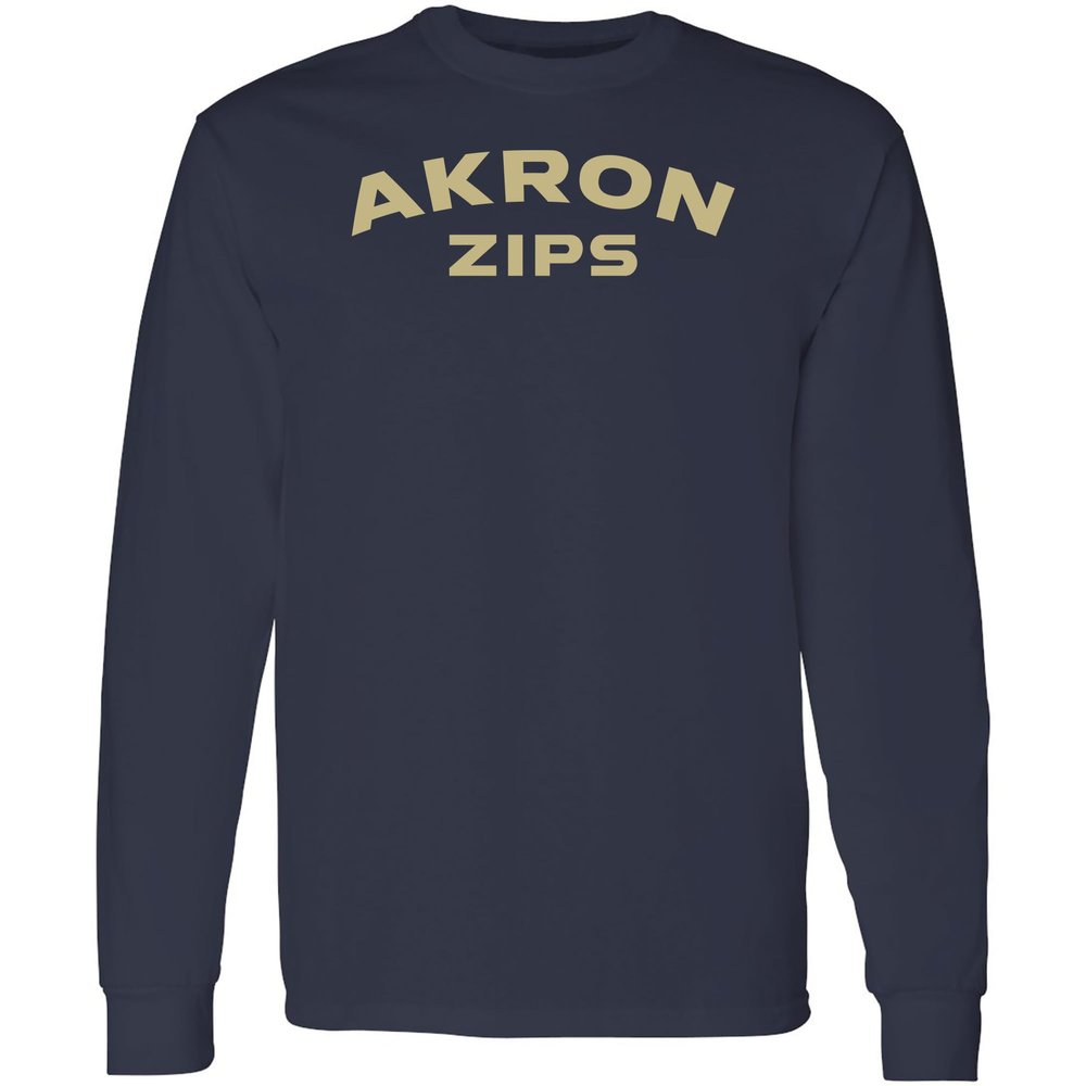 Underground Printing Akron Arch Logo LS Tee - SM - Navy