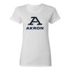 UGP Campus Apparel LS02 - Akron Zips Primary Logo Womens T Shirt - Small - White view 1