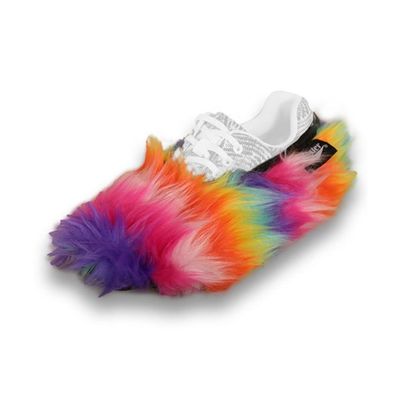 Master Fuzzy Rainbow Ladies Shoe Covers - Medium