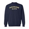 UGP Campus Apparel AW03 - Akron Zips Arch Logo Crewneck Sweatshirt - Small - Navy view 1