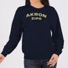UGP Campus Apparel AW03 - Akron Zips Arch Logo Crewneck Sweatshirt - Small - Navy view 3