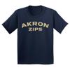 UGP Campus Apparel YS03 - Akron Zips Arch Logo Youth T Shirt - Small - Navy view 1