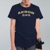UGP Campus Apparel YS03 - Akron Zips Arch Logo Youth T Shirt - Small - Navy view 2