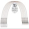 Tooth Shield Tackle 5 Pack 90 lb 6" Premium 49 Strand Wire Musky Leaders Muskie Pike Leader Stay-Lok Snap view 1