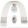 Tooth Shield Tackle 5 Pack 90 lb 6" Premium 49 Strand Wire Musky Leaders Muskie Pike Leader Stay-Lok Snap view 2