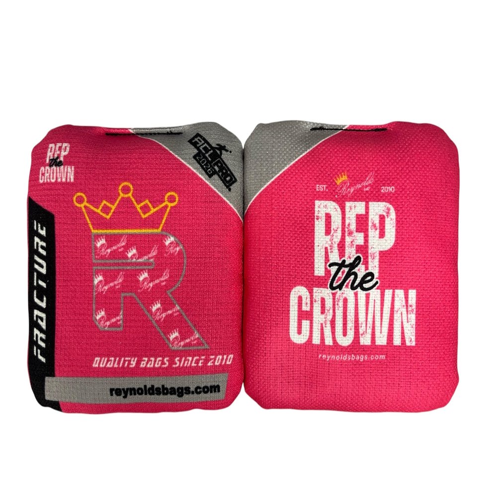 Fracture - Reynolds Cornhole Bags - ACL Approved - AS SEEN ON ESPN - Professional Cornhole Bags - Made in The USA (Pink)