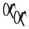 Urban August Adjustable Zip Tie Lock for Refrigerator Door Cabinet Bike Stroller Helmet - Multi-Purpose Keyed French Door Lock - Stainless Steel Fridge Lock with Key - Black, 2 Pack view 1