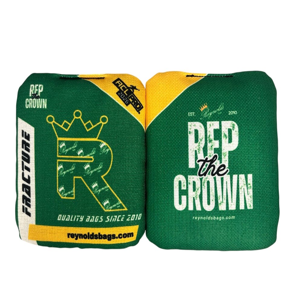 Fracture - Reynolds Cornhole Bags - ACL Approved - AS SEEN ON ESPN - Professional Cornhole Bags - Made in The USA (Green)