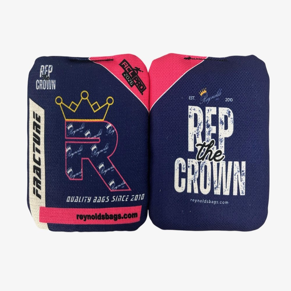 Fracture - Reynolds Cornhole Bags - ACL Approved - AS SEEN ON ESPN - Professional Cornhole Bags - Made in The USA (Navy Blue)