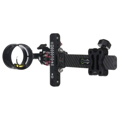 Axcel - LANDSLYDE Carbon Pro Slider Sight w/AV-41 Scope - Single Pin - .019 Green Fiber - Black