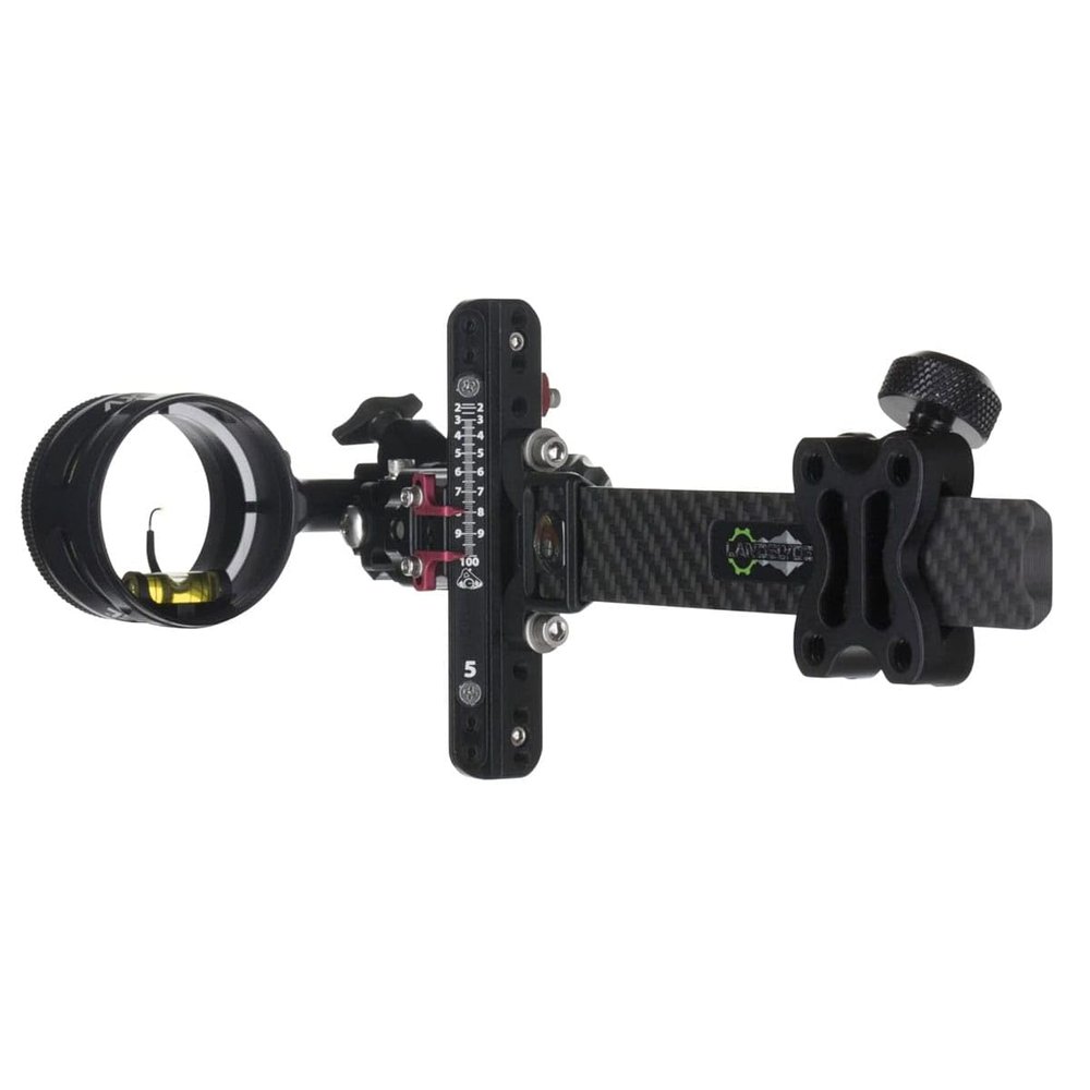 Axcel - LANDSLYDE Carbon Pro Slider Sight w/AV-41 Scope - Single Pin - .019 Green Fiber - Black