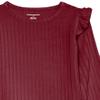 Amazon Essentials Toddler Girls' Wide-Rib Outfit Set, Pack of 2, Dark Red, 3T view 3
