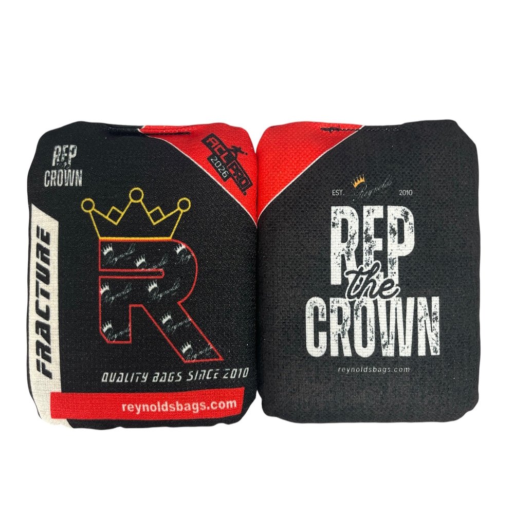 Fracture - Reynolds Cornhole Bags - ACL Approved - AS SEEN ON ESPN - Professional Cornhole Bags - Made in The USA (Black)