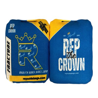 Fracture - Reynolds Cornhole Bags - ACL Approved - AS SEEN ON ESPN - Professional Cornhole Bags - Made in The USA (Blue)