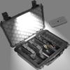 Case Club 4 Pistol and 20 Magazine Pre-Cut Heavy Duty Waterproof Case with Included Silica Gel Canister to Help Prevent Gun Rust (Lighted) view 1