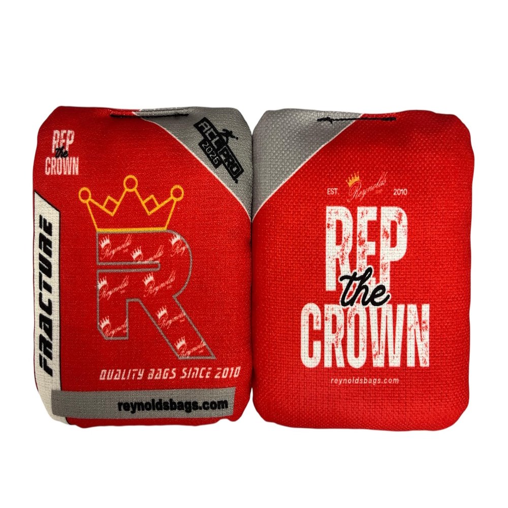 Fracture - Reynolds Cornhole Bags - ACL Approved - AS SEEN ON ESPN - Professional Cornhole Bags - Made in The USA (Red)