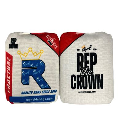 Fracture - Reynolds Cornhole Bags - ACL Approved - AS SEEN ON ESPN - Professional Cornhole Bags - Made in The USA (White)