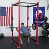 Titan Fitness T-3 Series Red Tall Power Rack, 24in Depth, 1,100 LB Capacity Cage for Weightlifting and Strength Training view 3