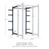Titan Fitness T-3 Series Blue Tall 36in Depth Power Rack Extension Kit view 2