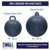 SWELL Wakesurf - Big Bumper Ball 25 Inch Diameter - Inflatable Raft Tie-Up Boat Fender Buoy (Navy) view 3