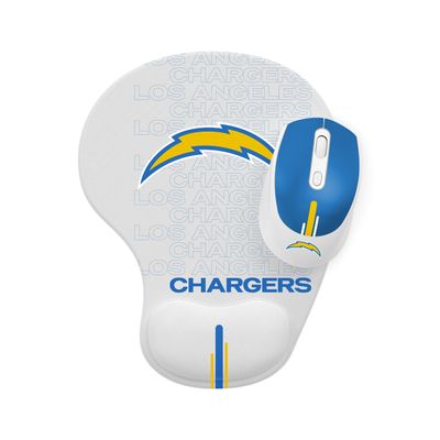 SOAR NFL Wireless Mouse and Mouse Pad, Los Angeles Chargers