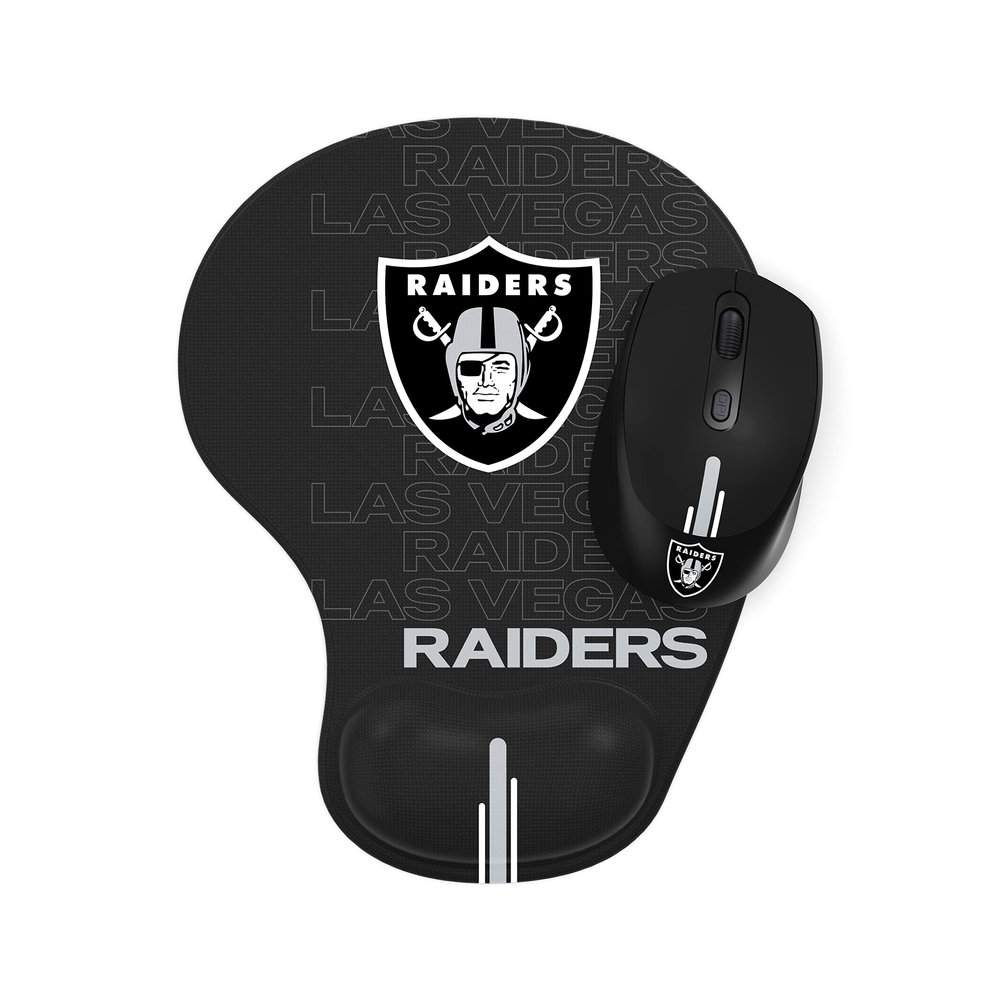 SOAR NFL Wireless Mouse and Mouse Pad, Las Vegas Raiders