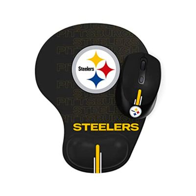 SOAR NFL Wireless Mouse and Mouse Pad, Pittsburgh Steelers