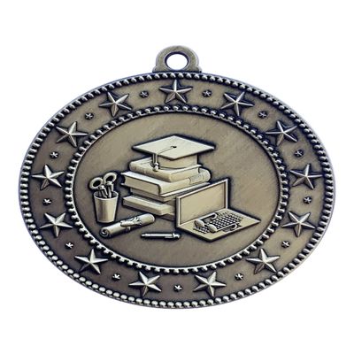 100 Pack of Scholastic Gold Medals Trophy Award with Neck Ribbons EMDC95