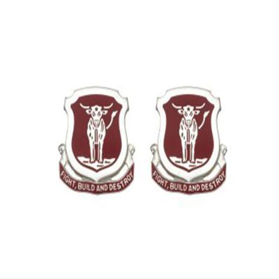 39TH ENGINEER BATT CREST "FIGHT, BUILD AND DESTROY" PIN ON
