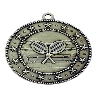 100 Pack of Tennis Gold Medals Trophy Award with Neck Ribbons EMDC110