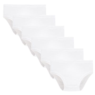 Barara King Soft Cotton Panties Big Girls Undies White Underwear (Pack of 6) Size 16