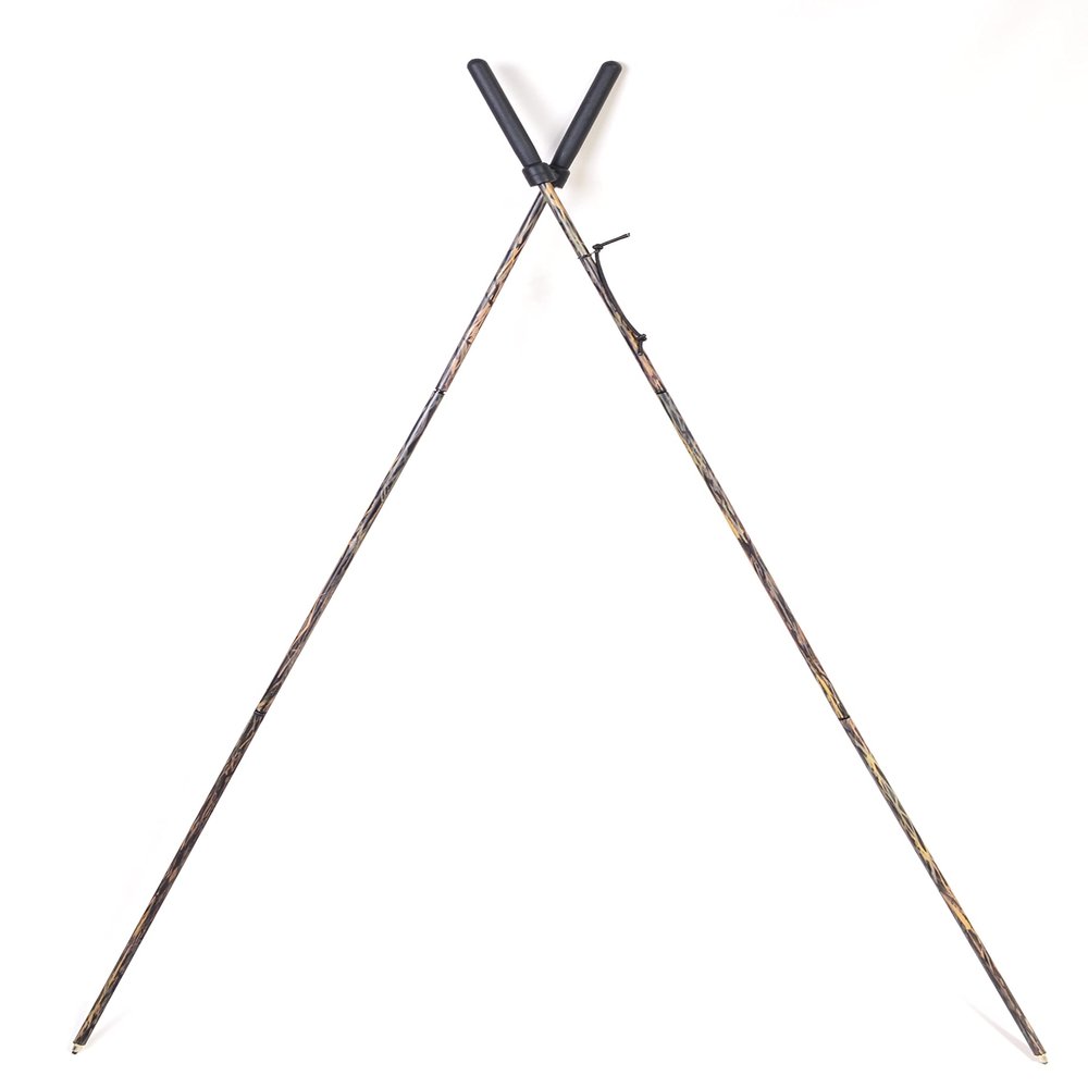 Hammers Camouflage Lightweight Foldable Bungee Shock Corded Collapsible Shooting Varmint Hunting Bipod Cross Sticks Stix