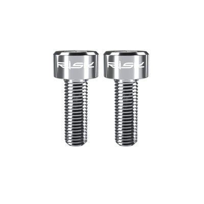 ihreesy Bike Fixed Stem Bolt,2PCS Titanium Alloy M5x20mm Thread Bicycle Headset Bolt Bike Stem Screw Bolt Replacement for MTB Bicycle Stem,Silver