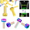 ihreesy Bike Fixed Stem Bolt,2PCS Titanium Alloy M5x20mm Thread Bicycle Headset Bolt Bike Stem Screw Bolt Replacement for MTB Bicycle Stem,Silver view 3