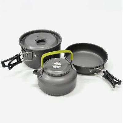 Sxdthy Camping Cookware Set Mess Kit, Backpacking Gear Cooking Equipment, Portable Non Stick Pot Pan Cook for Hikers or Backpackers.
