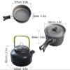 Sxdthy Camping Cookware Set Mess Kit, Backpacking Gear Cooking Equipment, Portable Non Stick Pot Pan Cook for Hikers or Backpackers. view 2