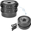 Sxdthy Camping Cookware Set Mess Kit, Backpacking Gear Cooking Equipment, Portable Non Stick Pot Pan Cook for Hikers or Backpackers. view 4