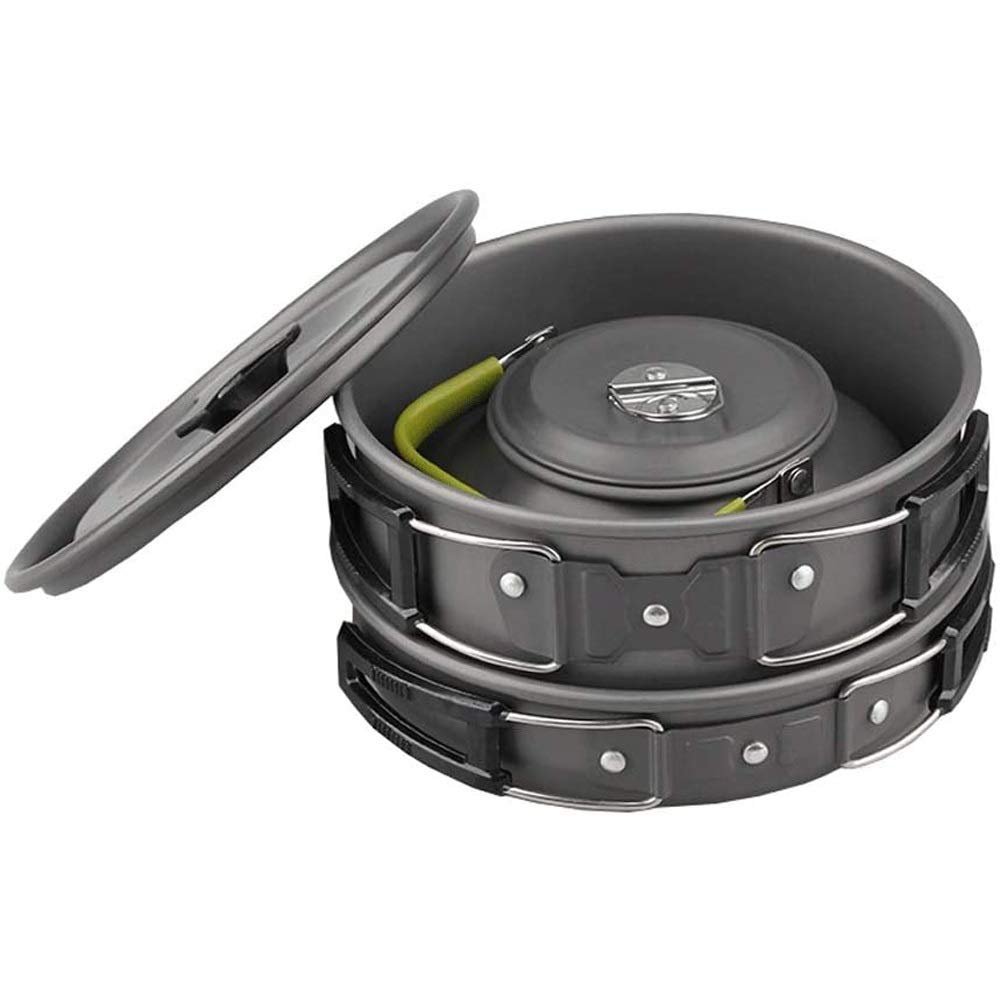 Sxdthy Camping Cookware Kit, Folding Camping Cooking Pot and Pans Set, Portable Camping Stove for Hikers or Backpackers.